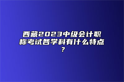 西藏2023中级会计职称考试各学科有什么特点？